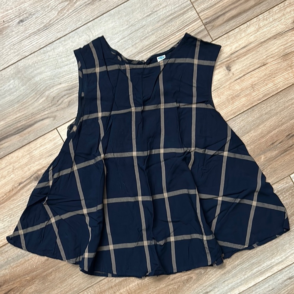 Blue Plaid Top